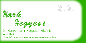 mark hegyesi business card